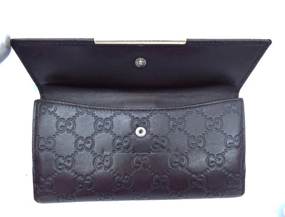 Gucci Guccissimo Bordeaux Vintage Long Wallet Wallet Gucci