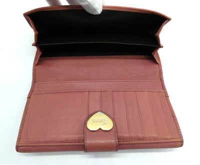 Gucci GG Heart Clasp Dusty Rose Long Wallet Wallet Gucci
