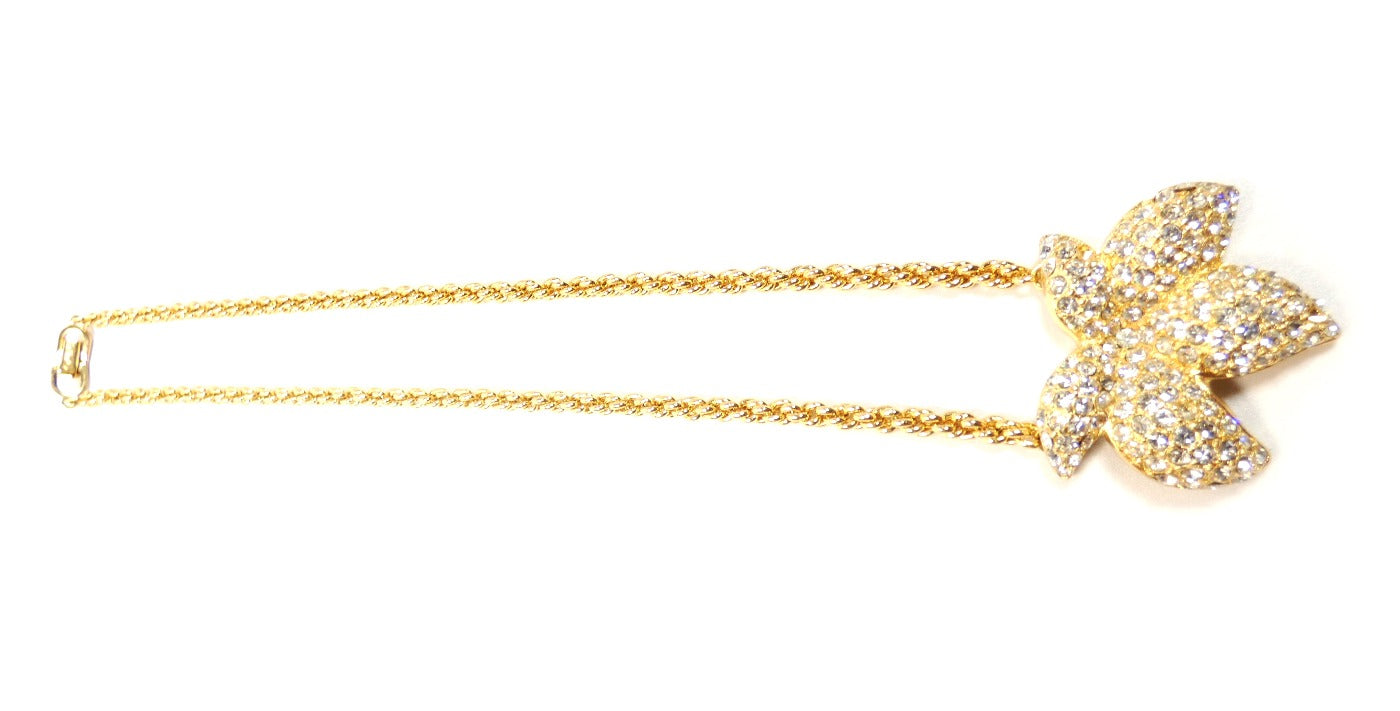 Christian Dior Crystal Flower Necklace Necklace Christian Dior