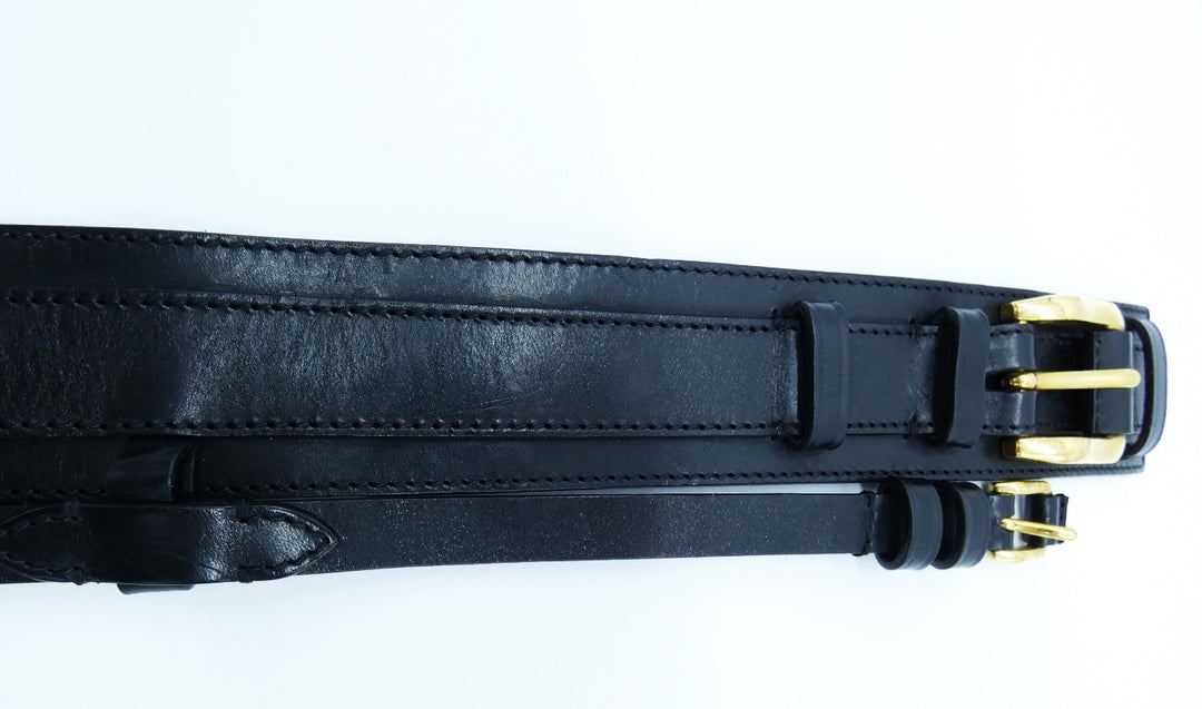 Burberry Black Leather Double Buckle Wide Belt – Occhi Azzurri
