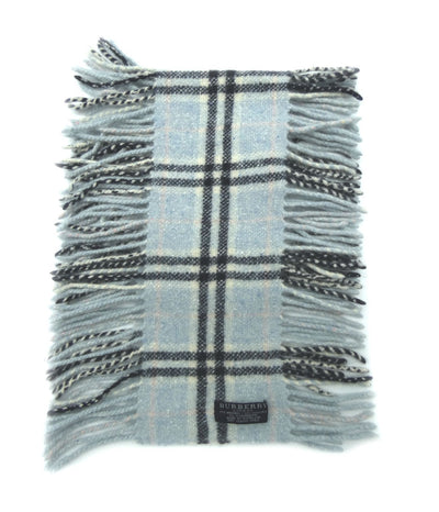 Burberry Merino Wool, Angora and Cashmere Light Blue Happy Scarf Scarf Burberry