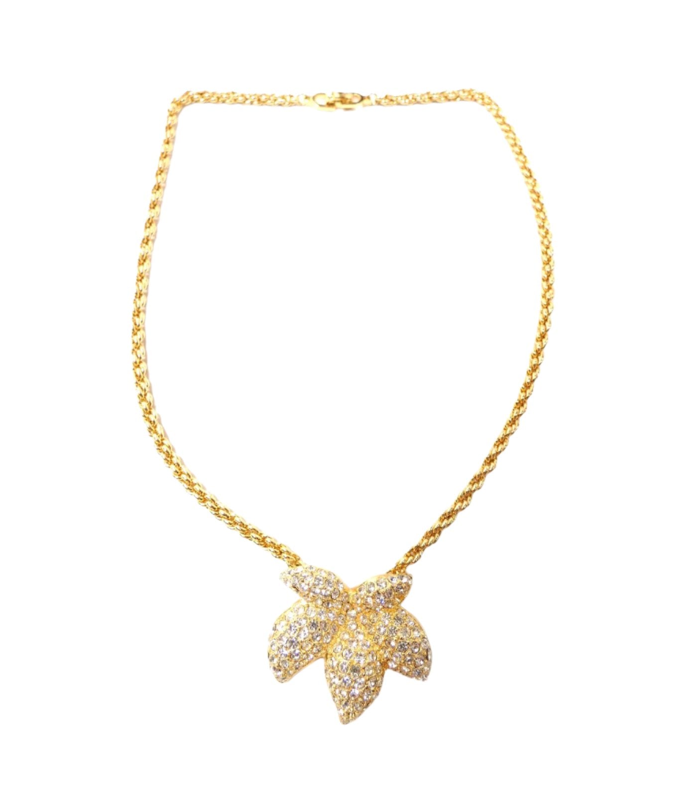 Christian Dior Crystal Flower Necklace Necklace Christian Dior