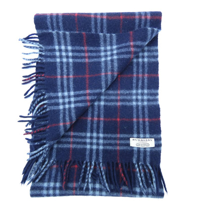 Burberry Lambswool House Check Blue Scarf Scarf Burberry