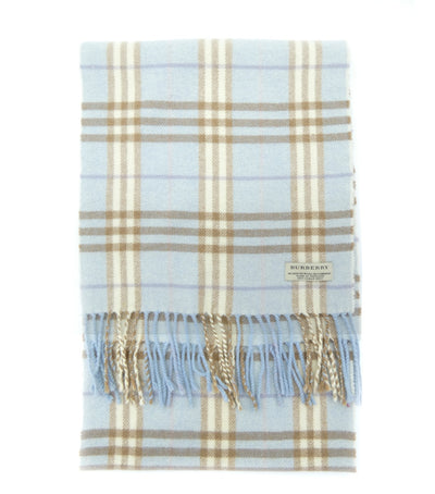 Burberry Wool and Cashmere House Check Light Blue Scarf Scarf Burberry