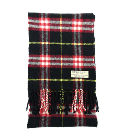 Burberry Wool and Cashmere House Check Black, Red and White Child's Scarf Scarf Burberry