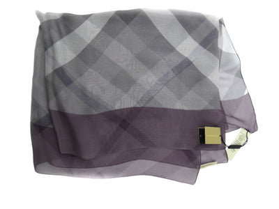 Burberry Silk Giant Nova Check Lilac Scarf Scarf Burberry