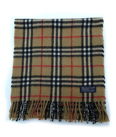Burberrys Vintage Cashmere and Wool House Check Camel Scarf Scarf Burberry