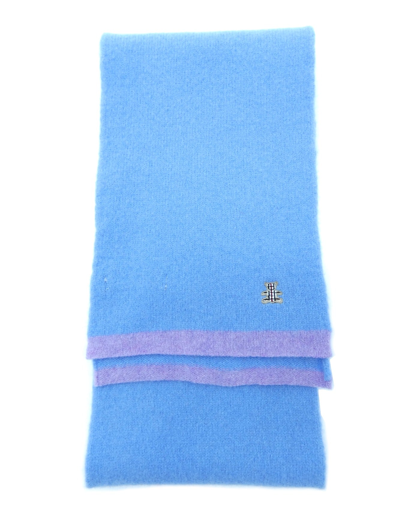 Burberry Lambswool Solid Blue Child's Scarf Scarf Burberry