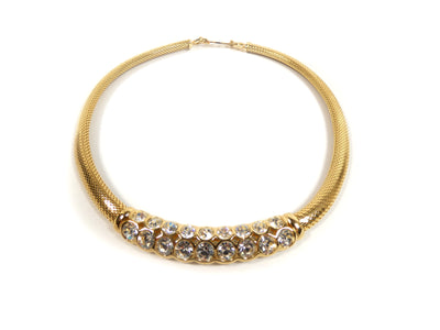 Christian Dior Large Swarovski Gold Necklace Necklace Christian Dior