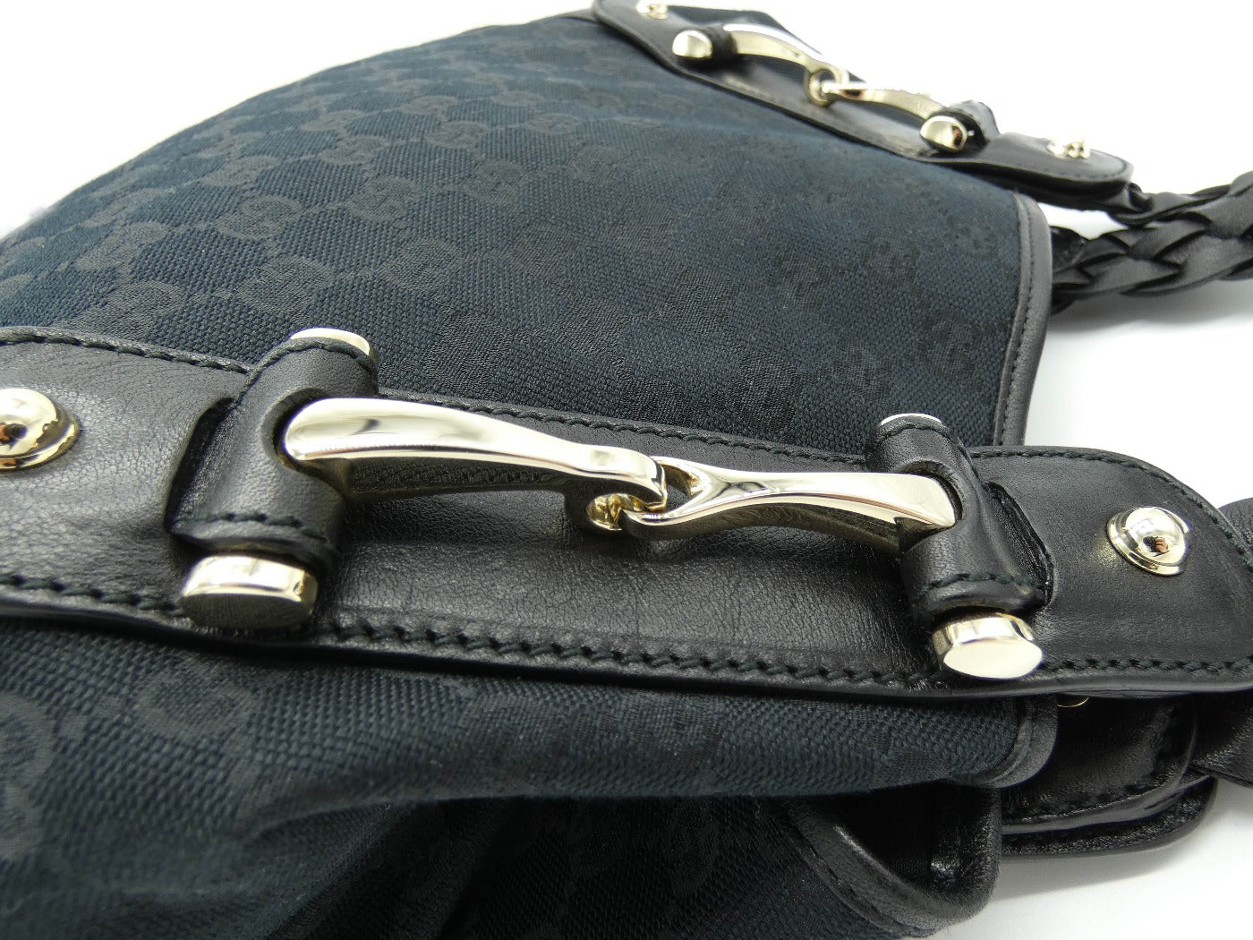 Gucci Black GG Canvas Pelham Medium Hobo Bag Gucci