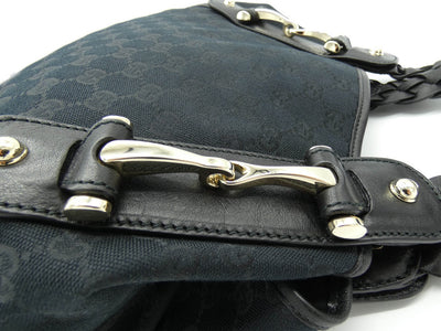 Gucci Black GG Canvas Pelham Medium Hobo Bag Gucci