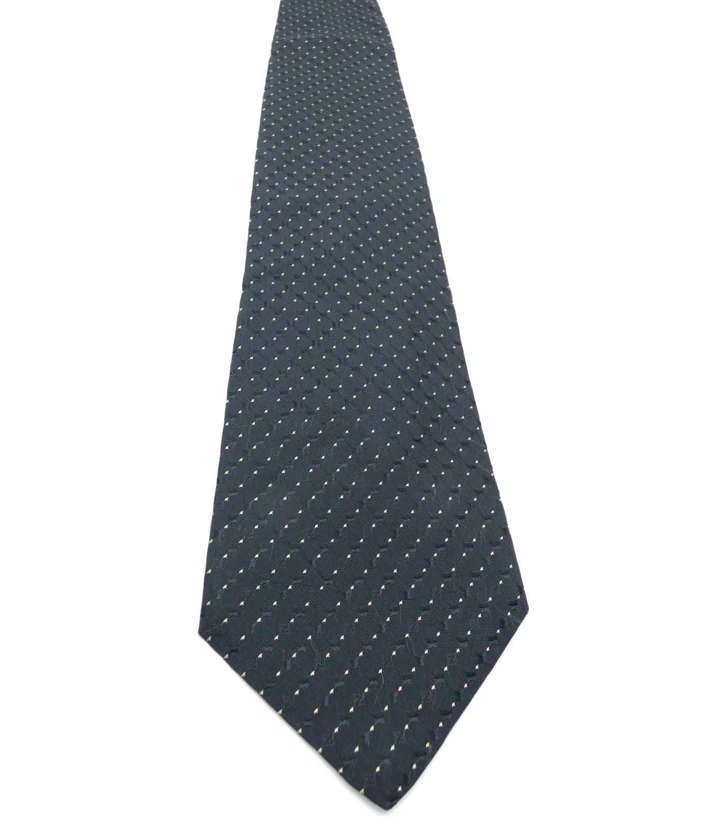 Fendi Vintage Black Silk Tie Ties Fendi