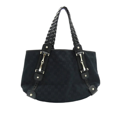 Gucci Black GG Canvas Pelham Medium Hobo Bag Gucci