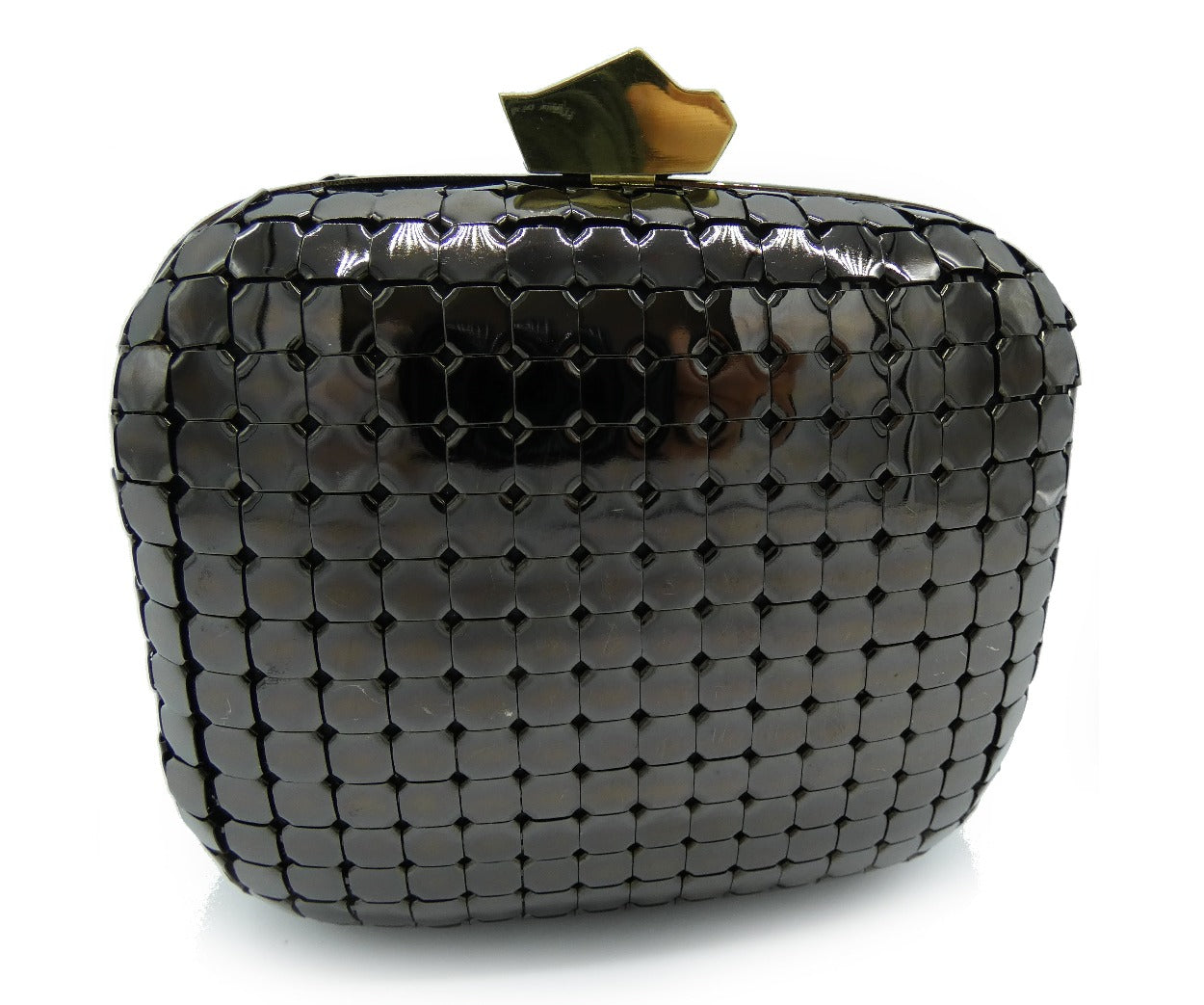 Lanvin Gunmetal Box Clutch Bag Lanvin