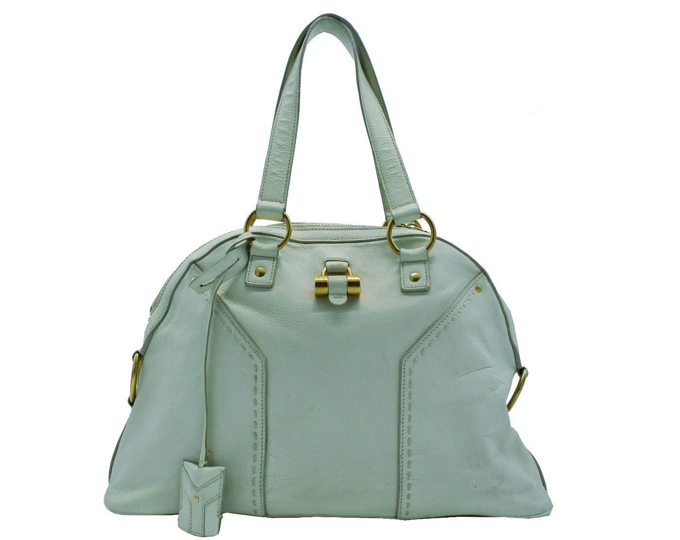YSL Cream Leather Large Muse Bag Bag YSL