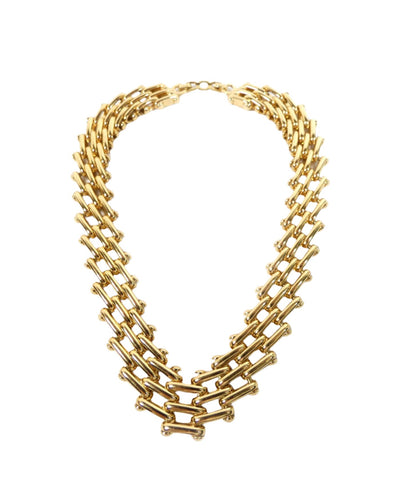Christian Dior Heavy Gold Wide Necklace Necklace Christian Dior