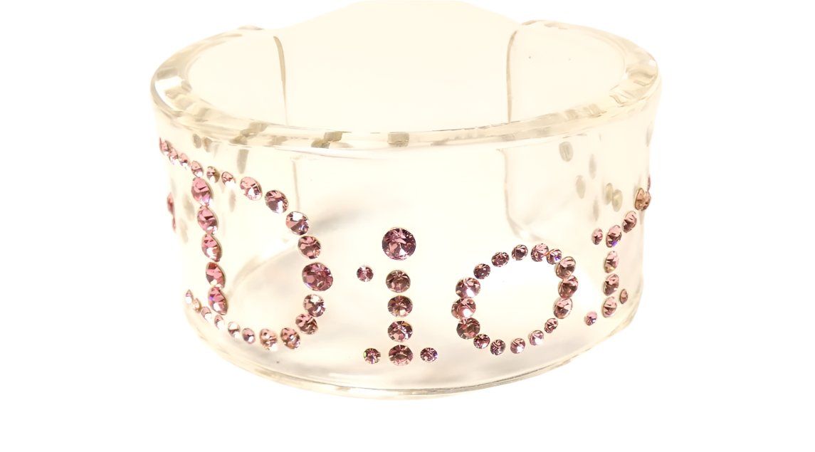 Christian Dior Lucite Crystal Bangle Bracelet Christian Dior