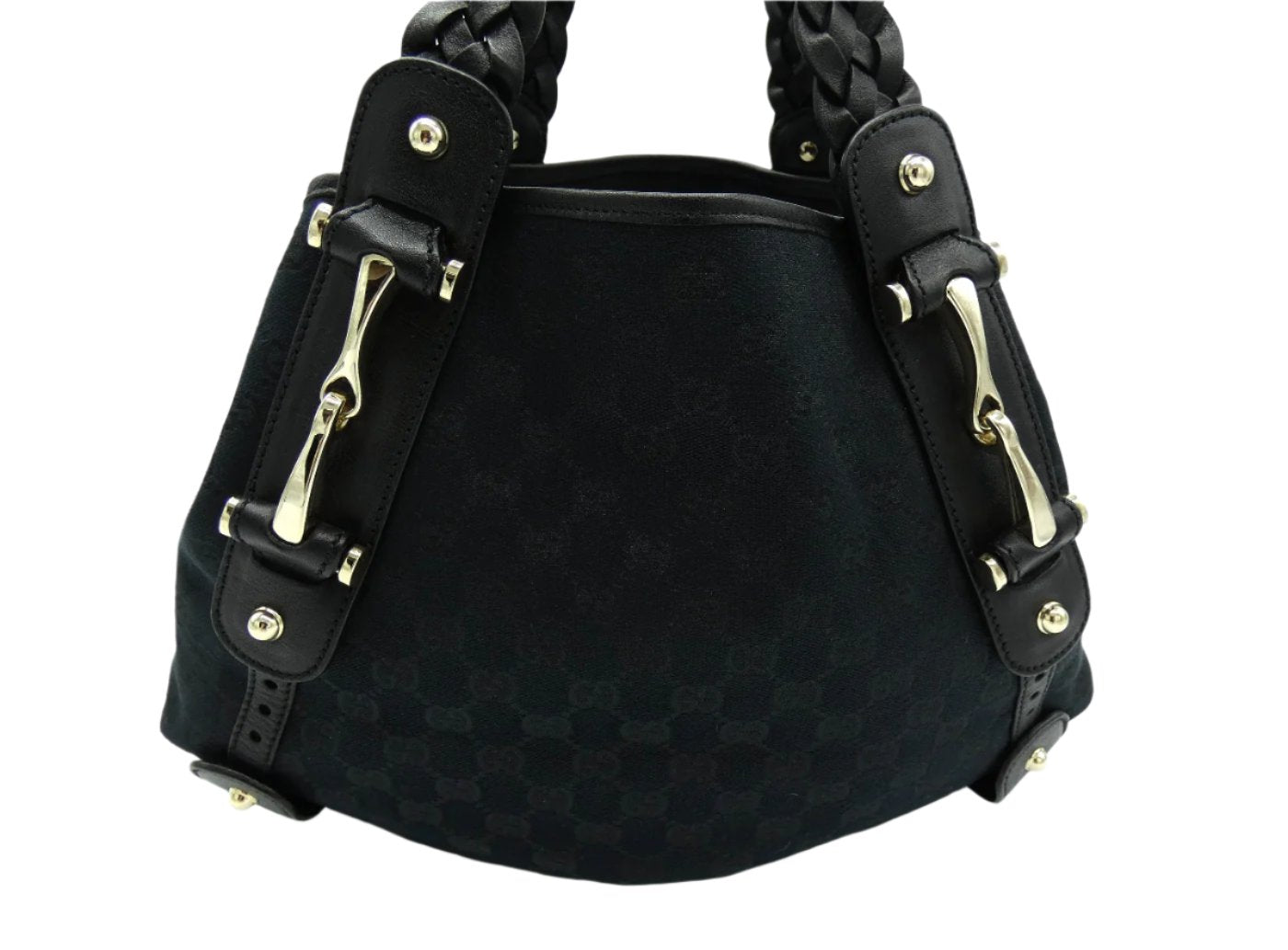 Gucci Black GG Canvas Pelham Medium Hobo Bag Gucci
