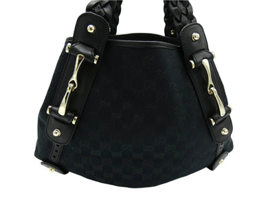 Gucci Black GG Canvas Pelham Medium Hobo Bag Gucci