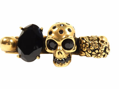 Alexander McQueen Gold Skull Knuckle Ring Ring Alexander McQueen