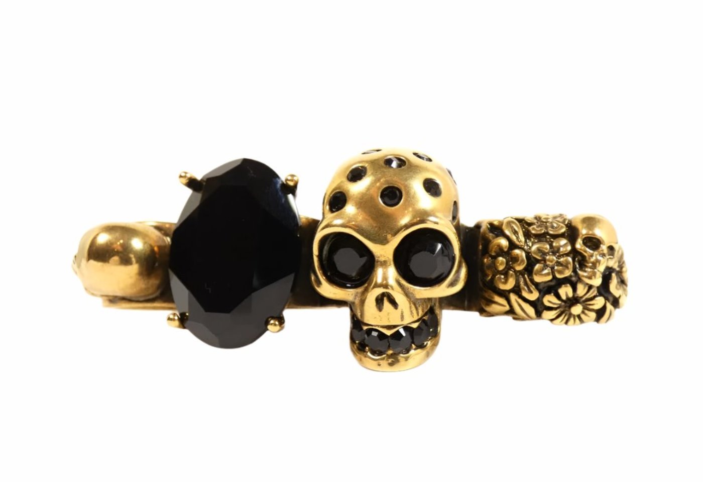 Alexander McQueen Gold Skull Knuckle Ring Ring Alexander McQueen