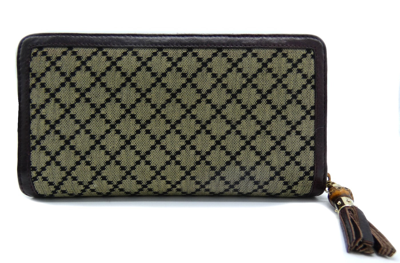 Gucci Diamante Large Zip Around Continental Bamboo Wallet Wallet Gucci