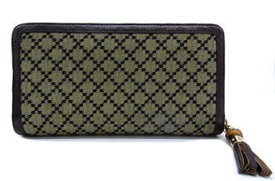 Gucci Diamante Large Zip Around Continental Bamboo Wallet Wallet Gucci