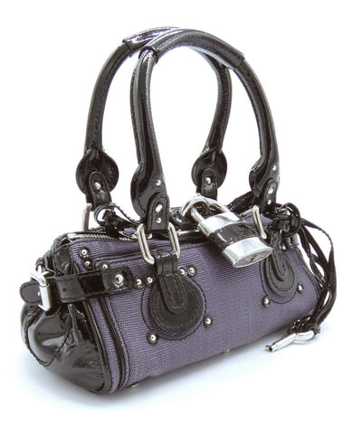 Chloe Lilac and Black Patent Leather Mini Paddington Bag Bag Chloe