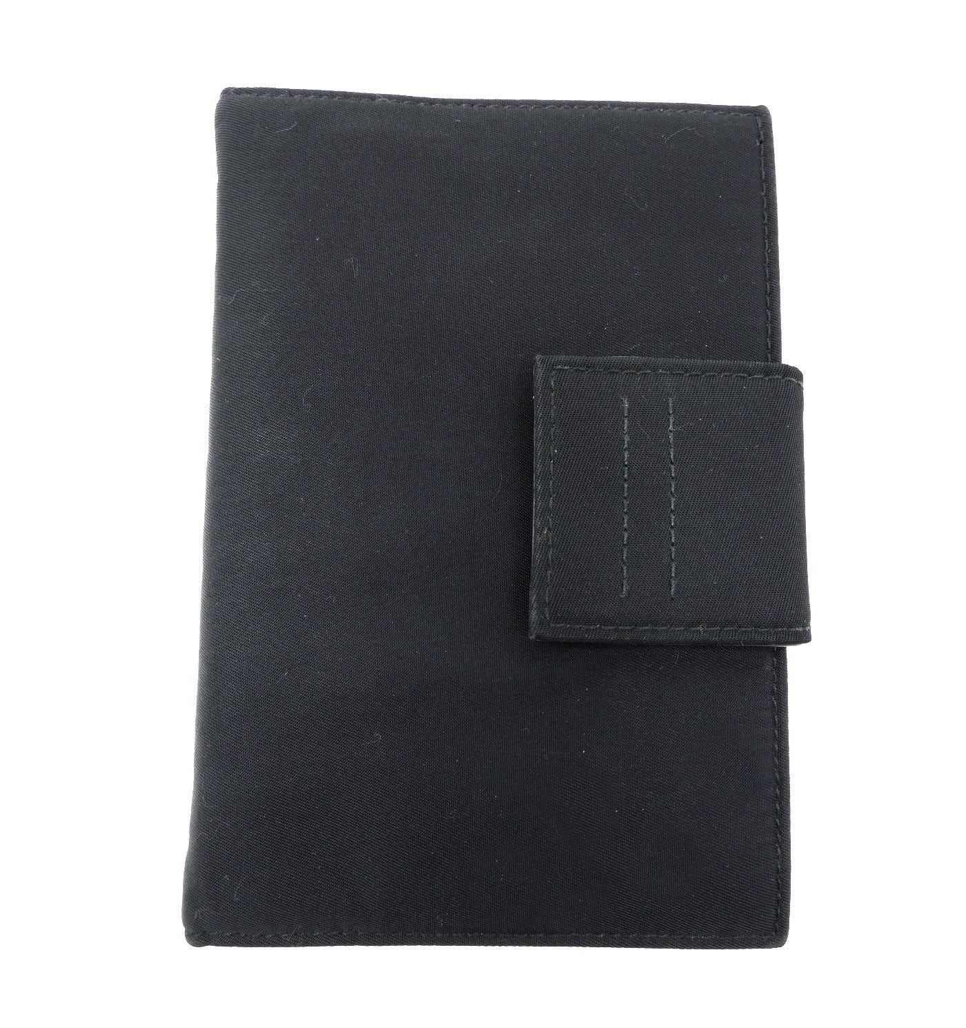 Prada Black Leather and Nylon Agenda Wallet Prada