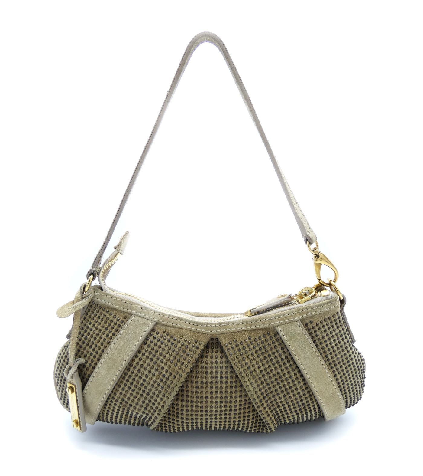 Burberry Prorsum Dark Cream Suede Knight Mini Bag Bag Burberry