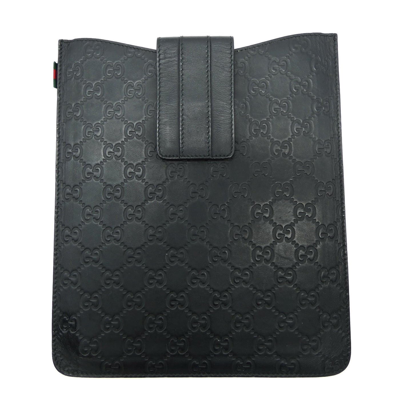 Gucci Black Leather Guccissimo iPad Case iPad Case Gucci