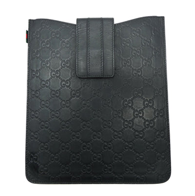 Gucci Black Leather Guccissimo iPad Case iPad Case Gucci