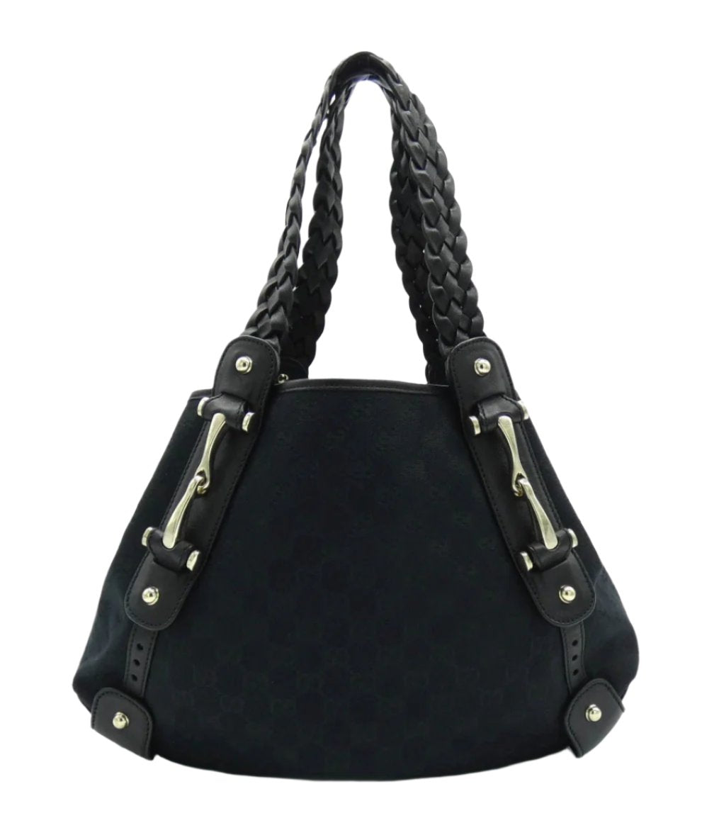 Gucci Black GG Canvas Pelham Medium Hobo Bag Gucci