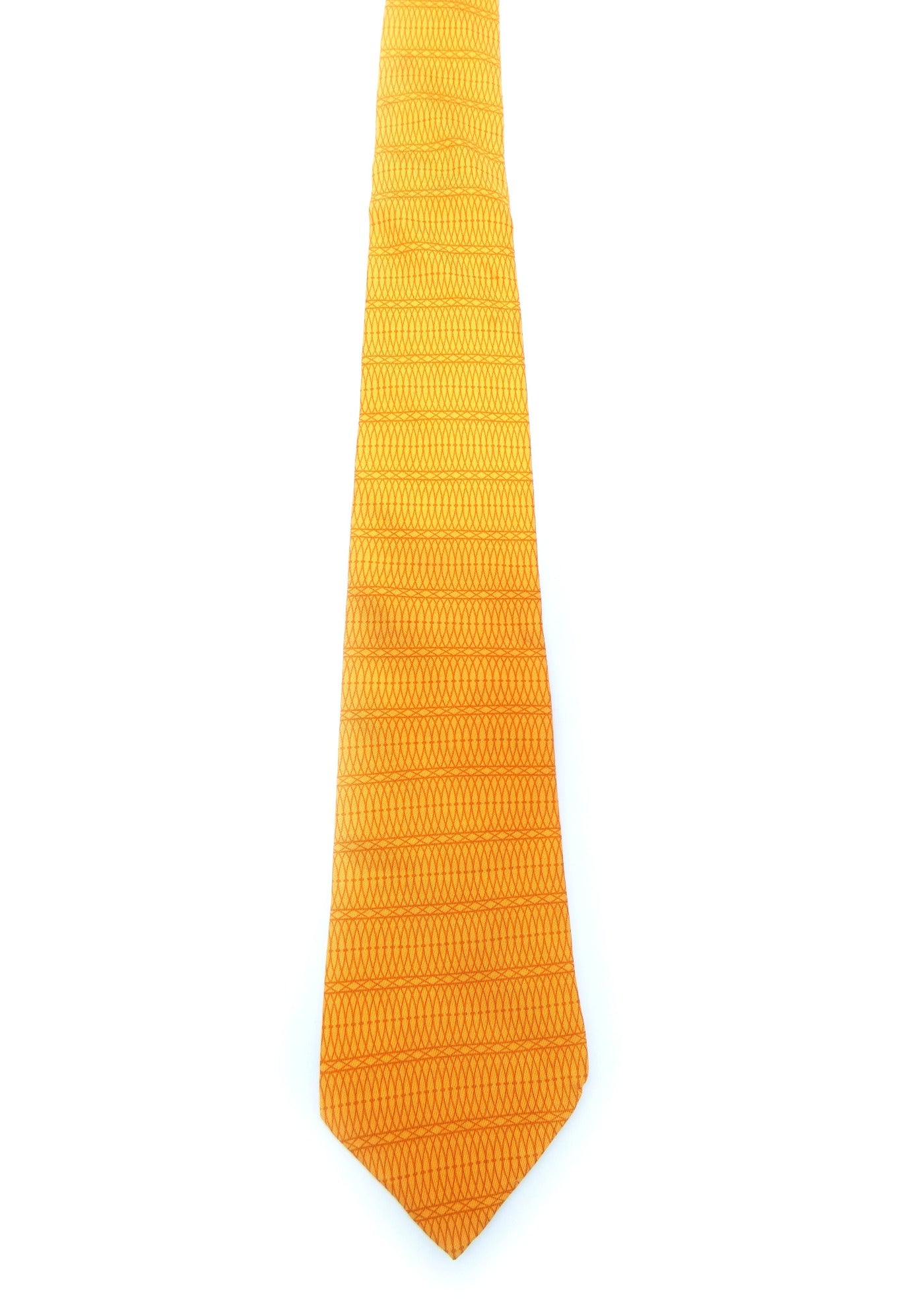 Hermès Orange Tone on Tone Graphic Silk Tie Ties Hermès
