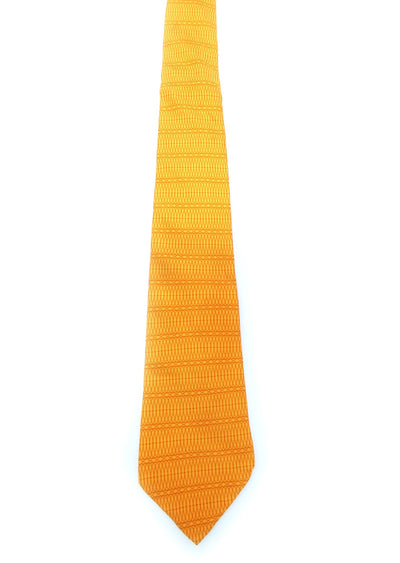 Hermès Orange Tone on Tone Graphic Silk Tie Ties Hermès