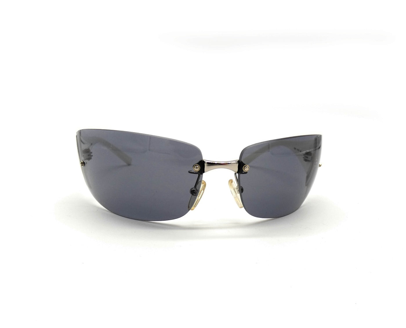 Fendi Vintage White and Silver Rimless Sunglasses FS367 Sunglasses Fendi