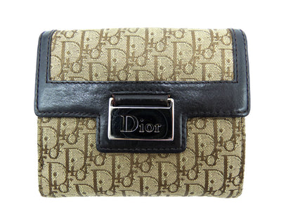 Christian Dior Tan Oblique Street Chic Compact Wallet Wallet Christian Dior