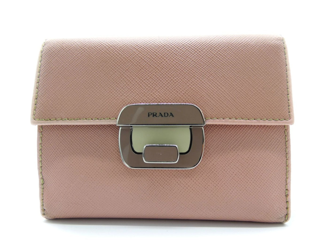 Prada Pink Enamel Clasp Vintage Wallet Wallet Prada