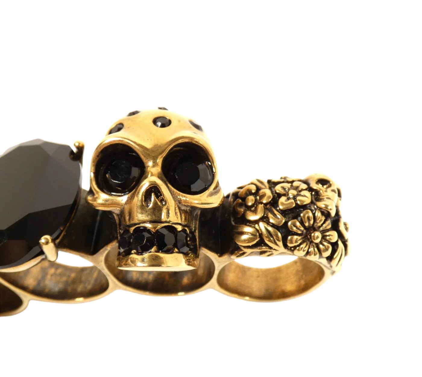 Alexander McQueen Gold Skull Knuckle Ring Ring Alexander McQueen