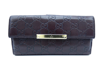 Gucci Guccissimo Bordeaux Vintage Long Wallet Wallet Gucci
