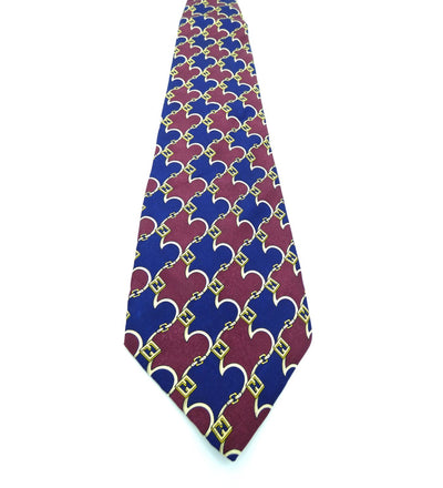 Fendi Vintage Graphic Print Silk Tie Ties Fendi
