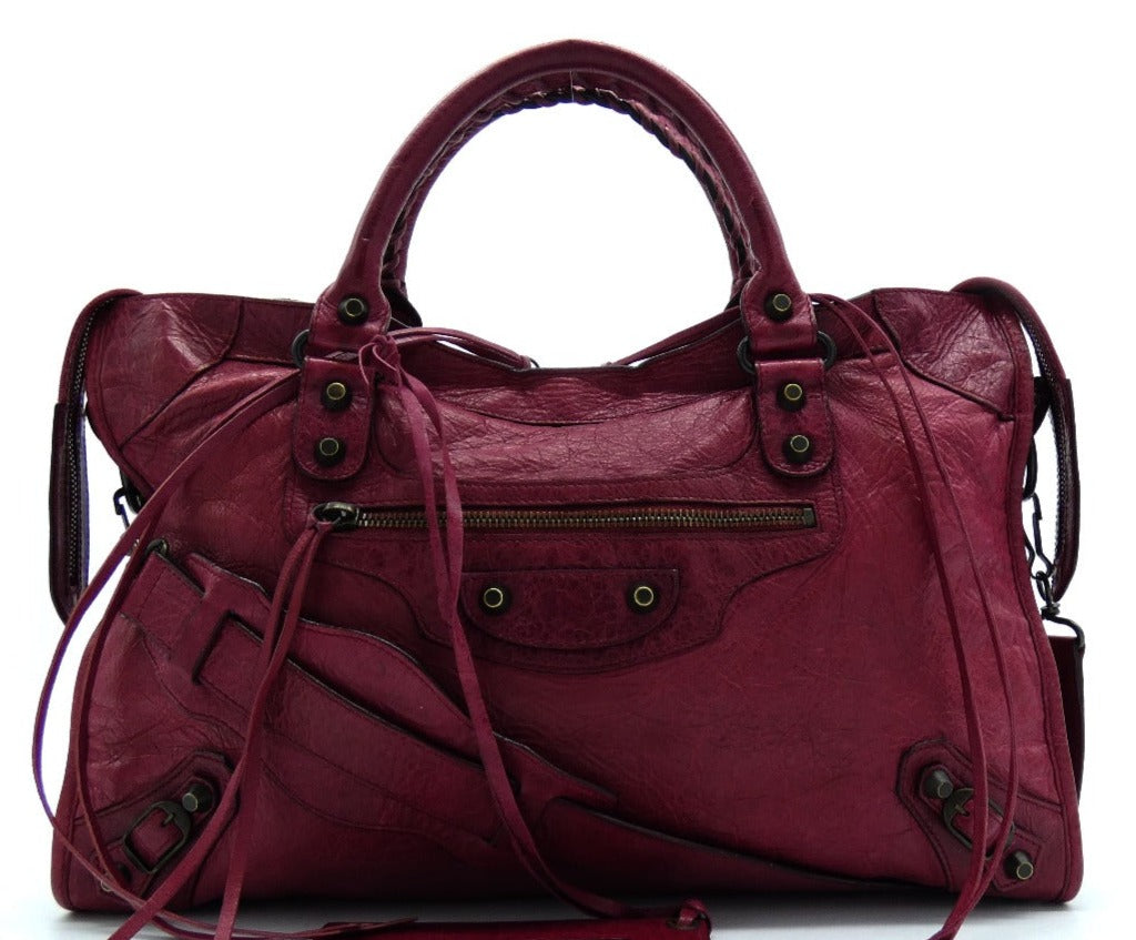 Balenciaga Pourpre Agneau Classic City Motorcycle Bag Bag Balenciaga