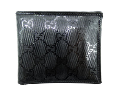 Gucci GG Black Imprime Men's Leather Wallet Wallet Gucci