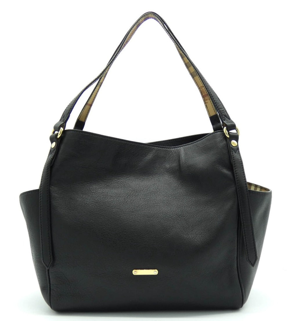 Burberry Canterbury Black Leather Bag Bag Burberry