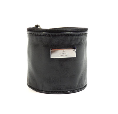 Gucci Black Leather Wide Cuff Purse Bracelet Bracelet Gucci