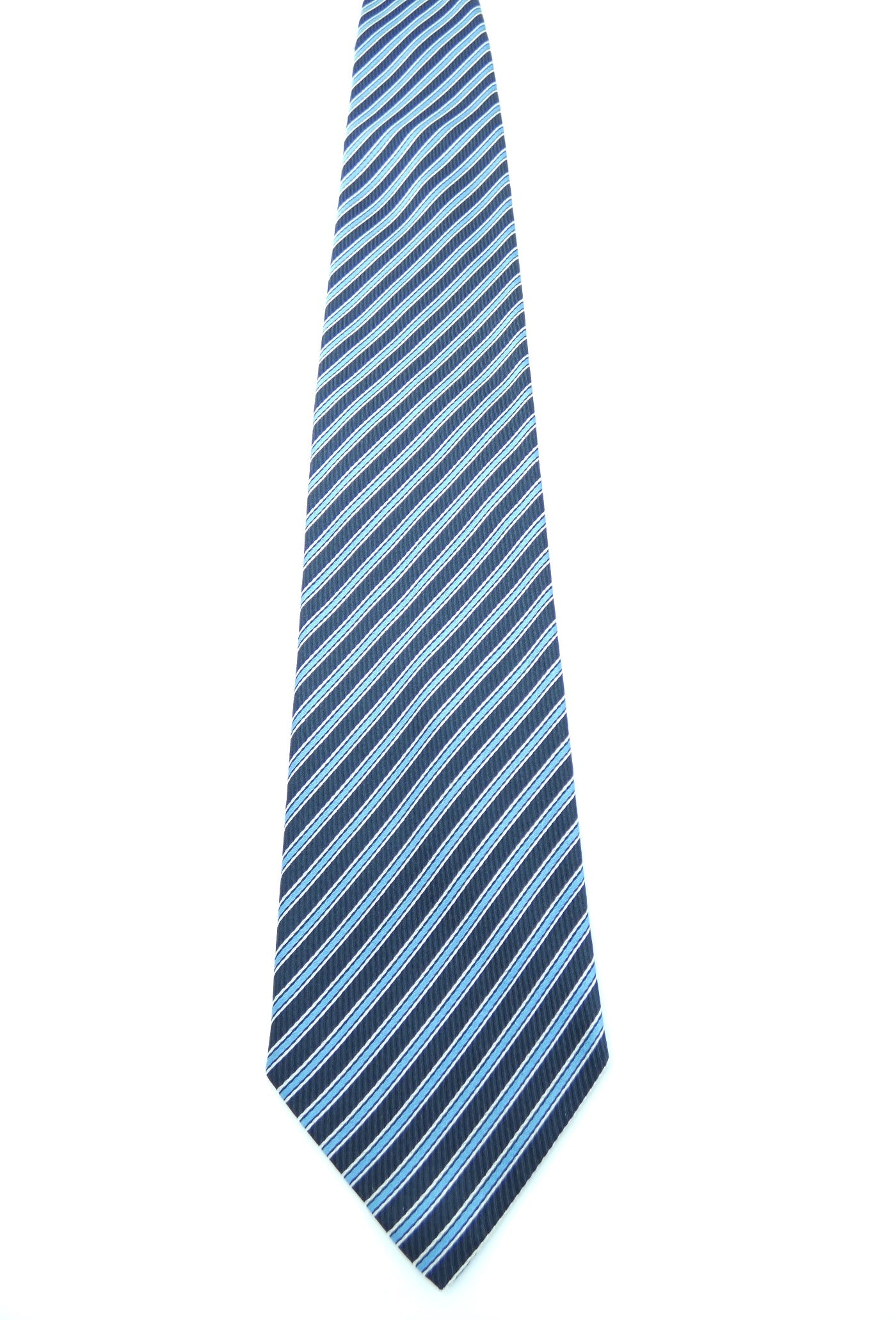 Balenciaga Graphic Blue Striped Tie Ties Balenciaga