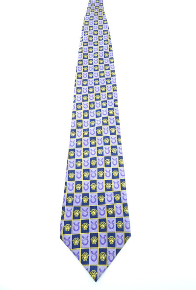 Gianni Versace Taurus Medusa Graphic Silk Tie Ties Gianni Versace