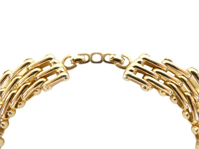 Christian Dior Heavy Gold Wide Necklace Necklace Christian Dior