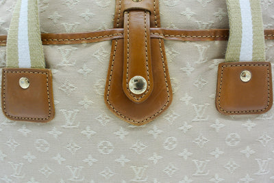 Louis Vuitton Vintage Mini Lin Mary Kate Tan Canvas Tote Bag Louis Vuitton