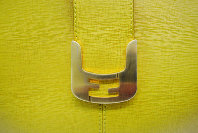 Fendi Yellow Leather Chameleon Large Tote Bag Fendi